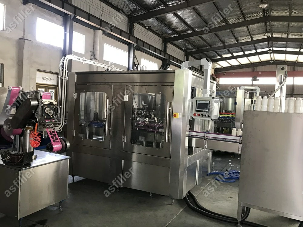 HDPE Litchi milk juice bottle filling machine