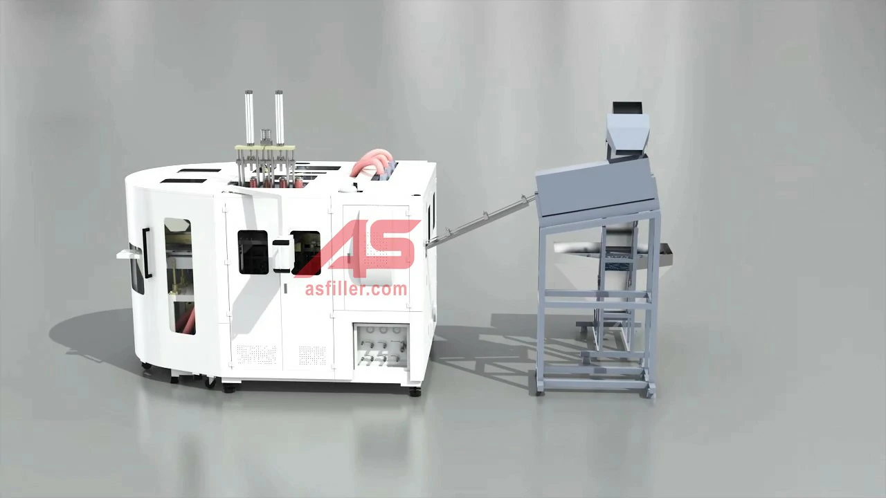 Bottle blow molding machine with servo system 3D demonstration video